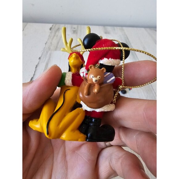Mickey mouse mini Pluto ornament felt sparkle glitter ornament Xmas tree set - Picture 5 of 11